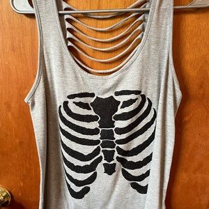 Midnight hour rib and open back tank top